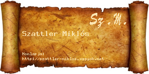 Szattler Miklós névjegykártya